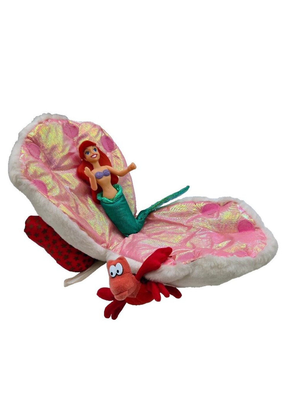 Disney The Little Mermaid Plush Clam Shell Puppet Ariel Sebastian Toy Zellers